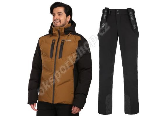 Pánský lyžařský komplet Skimmio BRN + Rhea BLK