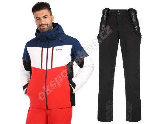Pánský lyžařský komplet Tonnsi RED + Rhea BLK
