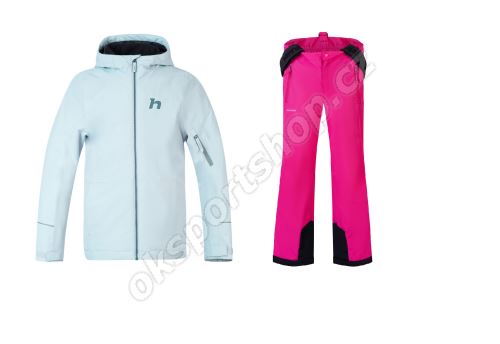 Dětský lyžařský komplet Mia Pearl blue + Bennet Fuchsia purple