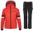Dámský lyžařský komplet Lorien RED + Dione BLK