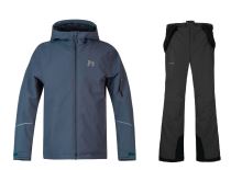 Dětský lyžařský komplet Eaton Ombre blue + Bennet Anthracite