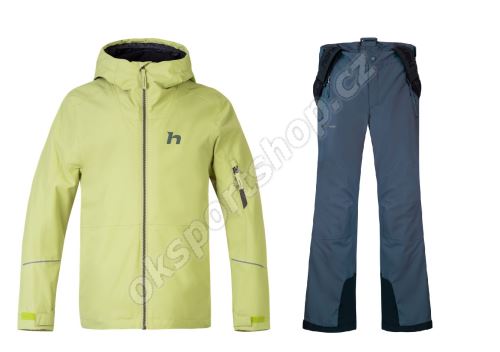 Dětský lyžařský komplet Eaton Sweet pea + Bennet Ombre blue