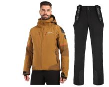 Pánský lyžařský komplet Turnau BRN + Rhea BLK