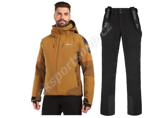 Pánský lyžařský komplet Turnau BRN + Rhea BLK
