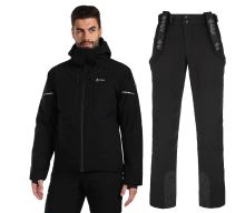 Pánský lyžařský komplet Tonnsi BLK + Rhea BLK