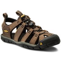Sandále Keen Clearwater CNX Leather M Dark earth/black