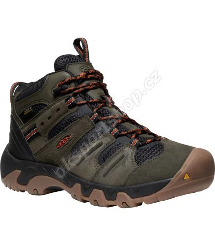 Obuv Keen Headout Mid WP M Black olive/fossil orange