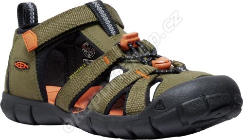 Sandále Keen Seacamp II CNX Dark olive/gold flame