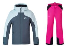 Dětský lyžařský komplet Aimi Ombre blue/pearl blue + Bennet Fuchsia purple